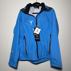 Showers Pass Refuge Jacket Women's XL Pacific Blue Cycling Reflective Waterproof